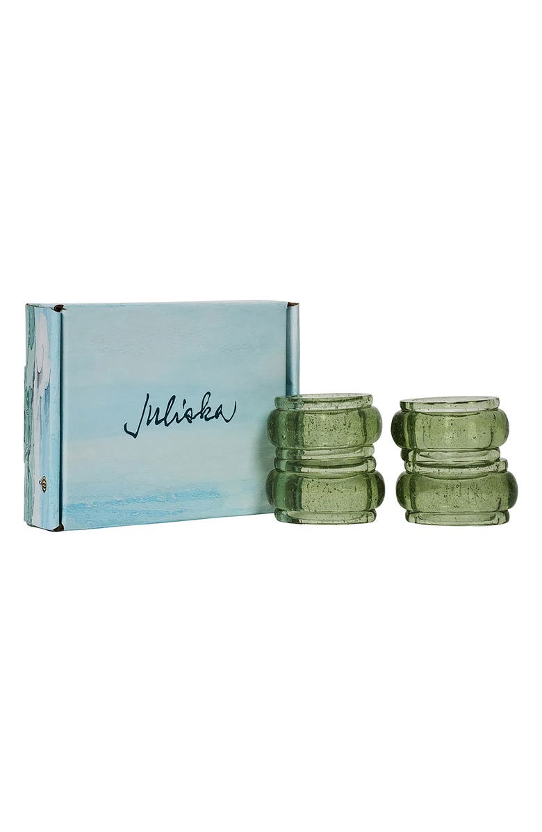 Juliska Provence Set of 4 Napkin Rings, Alternate, color, Basil
