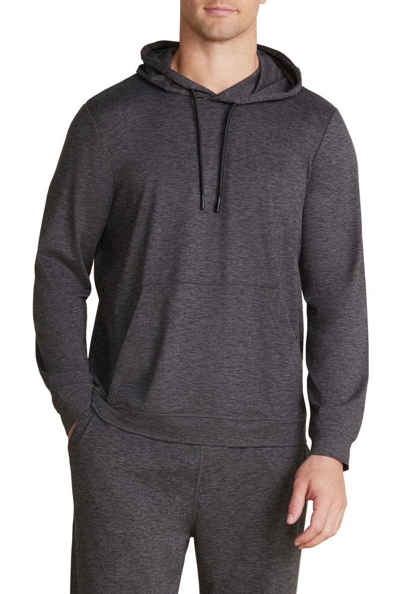 Malibu Collection® Butterchic Knit® Hoodie, Main, color, HEATHER CARBON