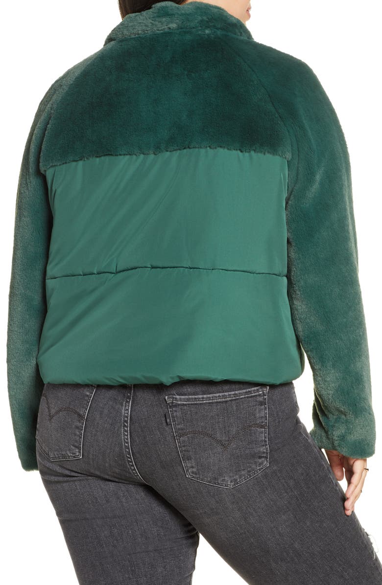 BP. Mixed Media Puffer Coat, Alternate, color, 