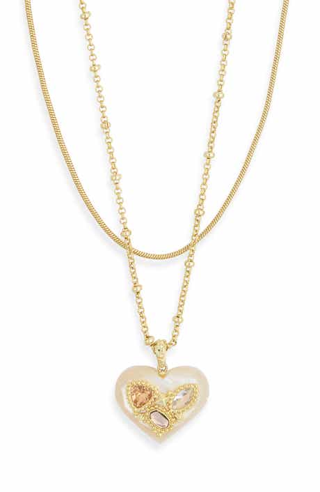 Penny Heart Multi Strand Necklace