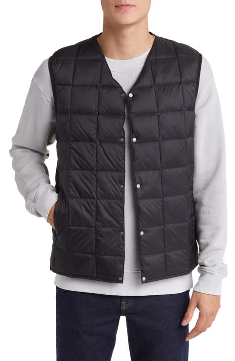 Quilted down vest mens best sale