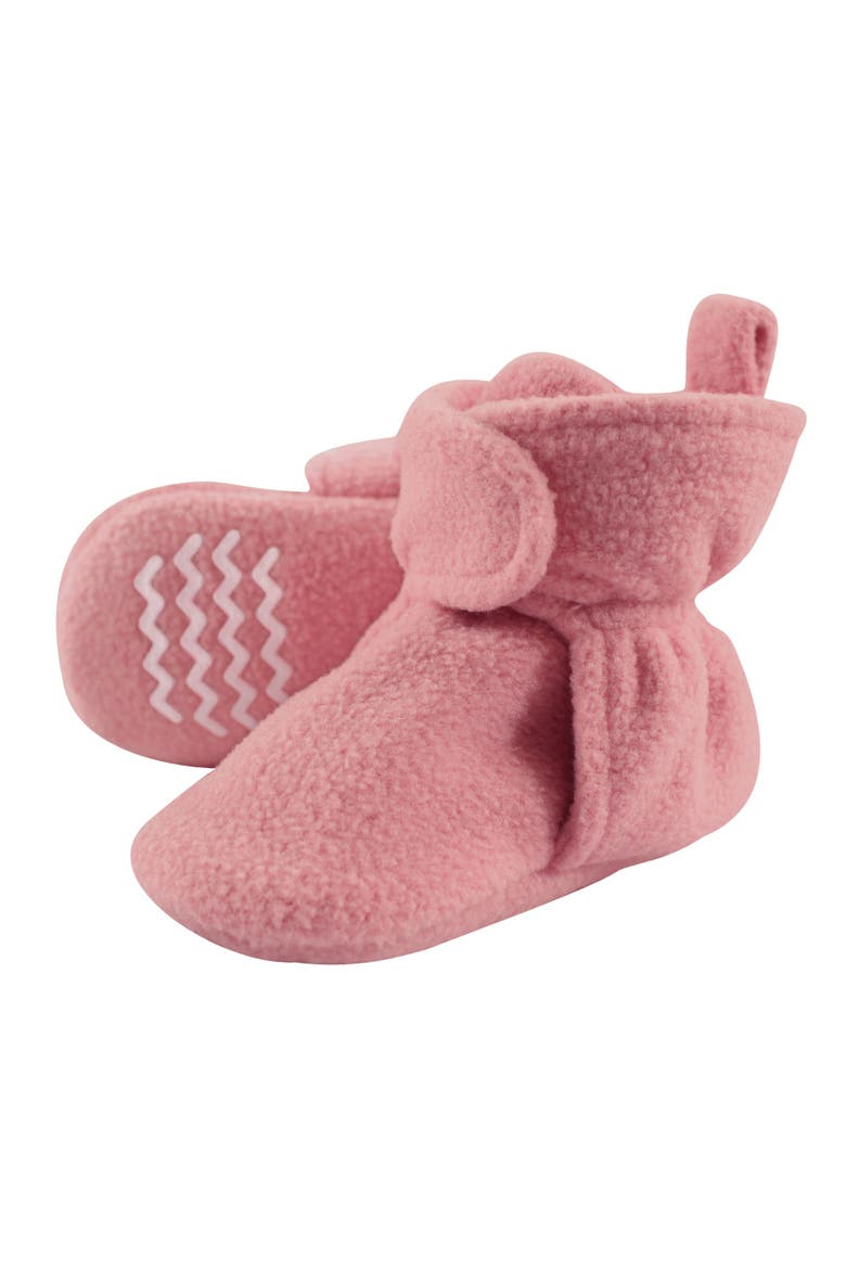 Fleece Booties, Main, color, Strawberry Pink