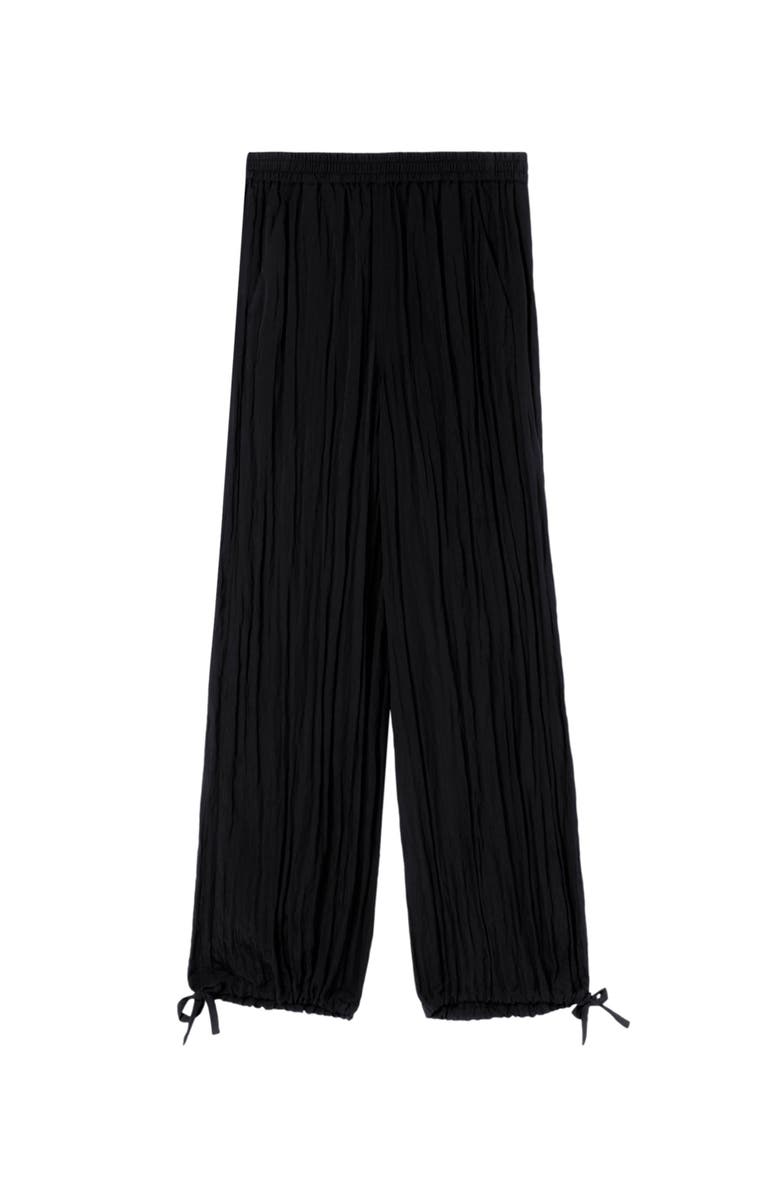 Whistles Relaxed Tie Hem Trouser, Alternate, color, Black