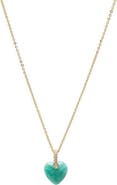 BY ADINA EDEN Pave Natural Stone Heart Pendant Necklace