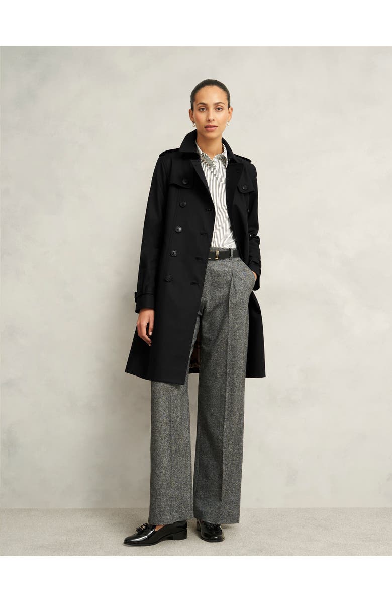HOBBS LONDON Skylar Trench Coat, Main, color, Black