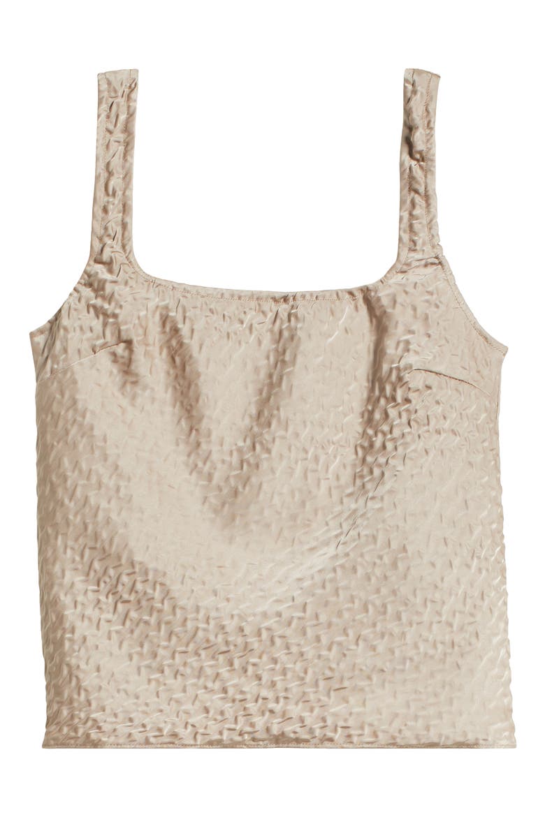 Textured Satin Tank, Alternate, color, CHAMPAGNE