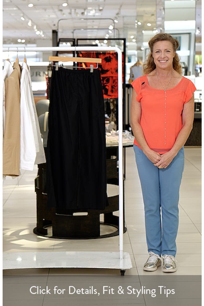 Wide Leg Cotton Blend Crop Pants video