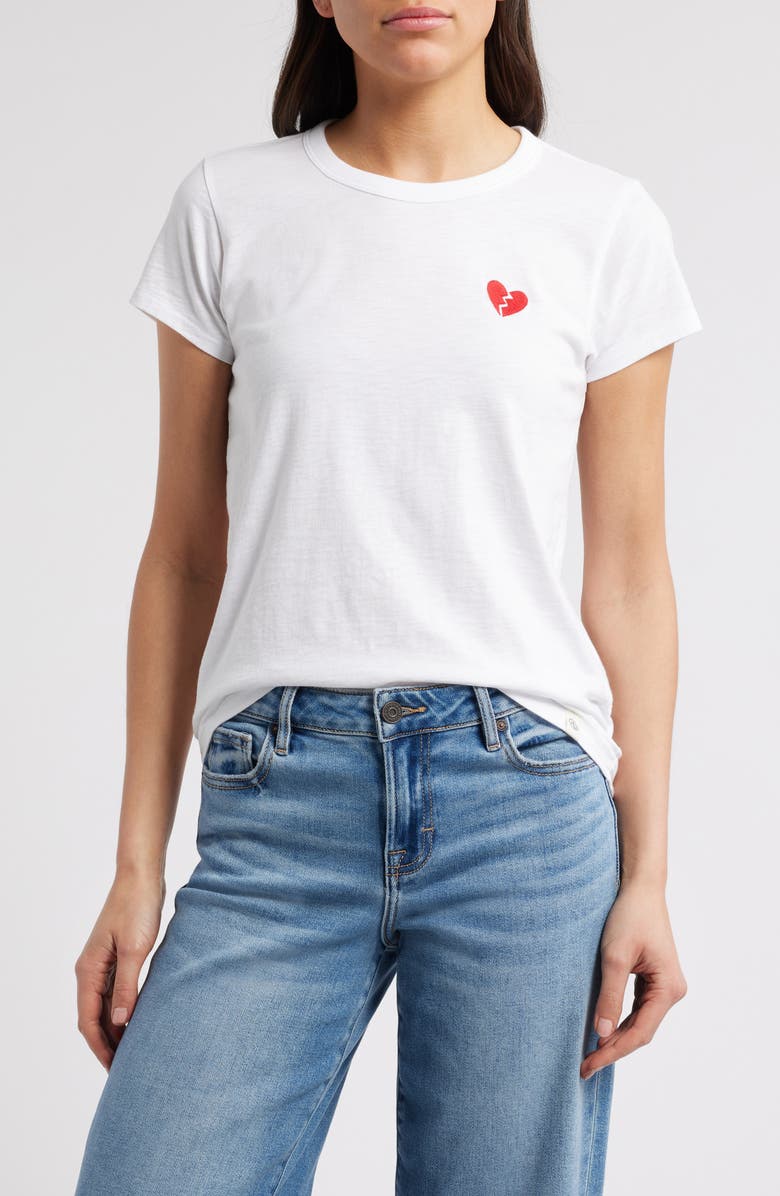 rag & bone Broken Heart Cotton T-Shirt, Main, color, 