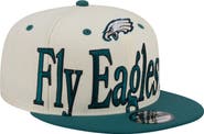 New Era Men's New Era Cream Philadelphia Eagles Oversized Slogan 9FIFTY Snapback Hat