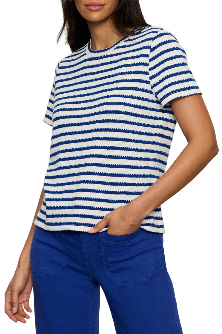 Perfect Texture Stripe Tee, Main, color, RIVIERA ST