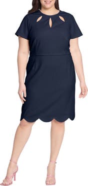 Maggy London Mioni Scallop Hem Cutout Dress