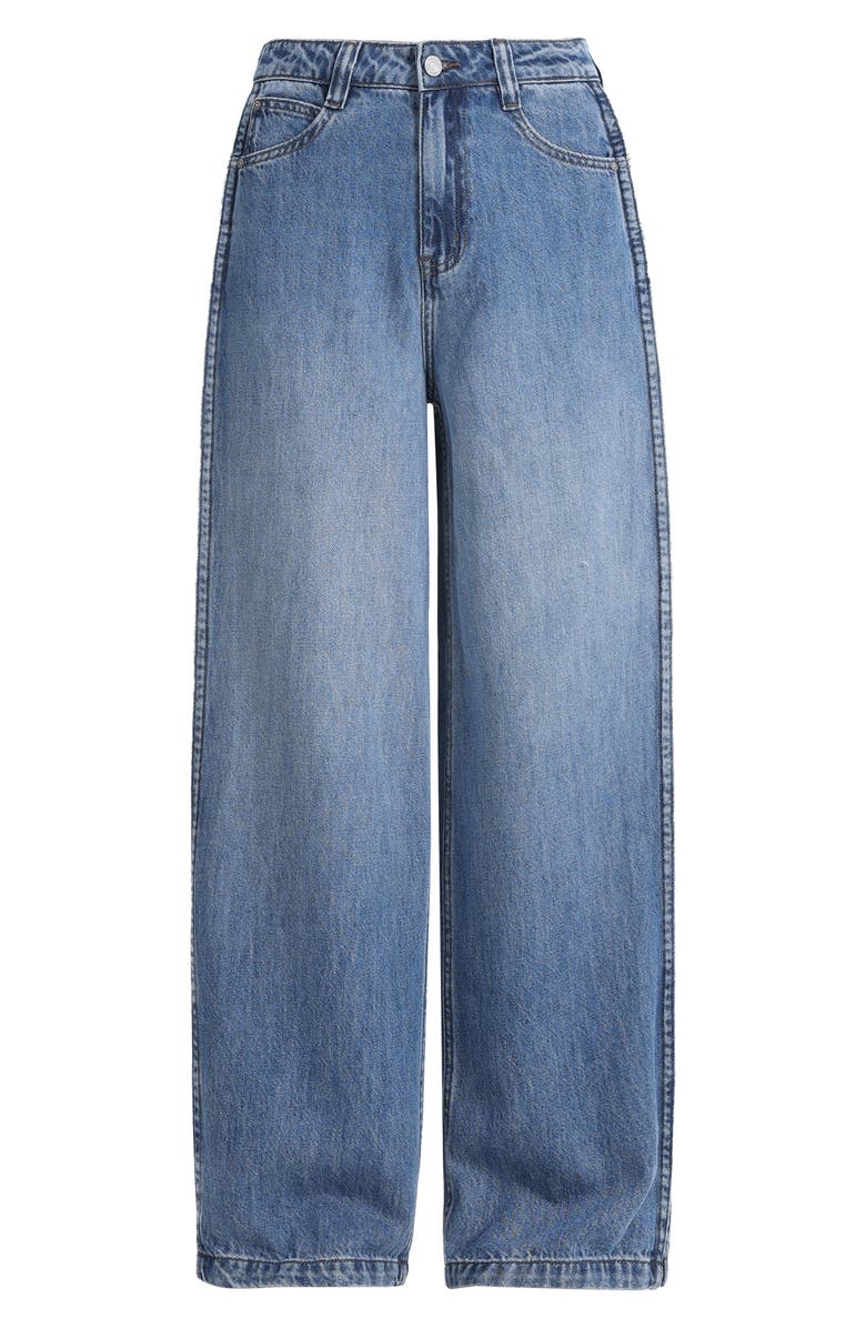 Bayeas Paneled High Waist Wide Leg Jeans, Alternate, color, Cloud Walk