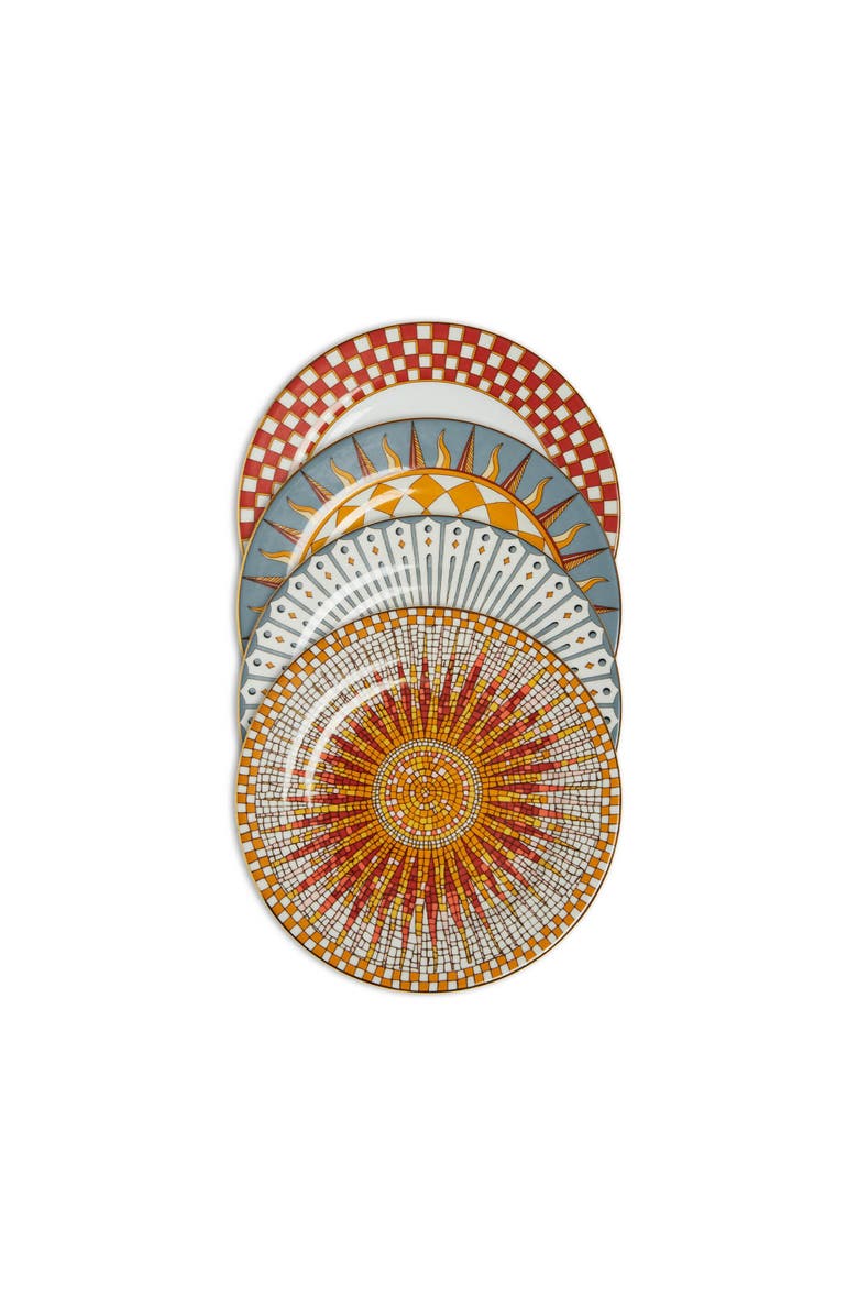 La DoubleJ Dessert Plates Set Of 4, Main, color, Solar Multicolor