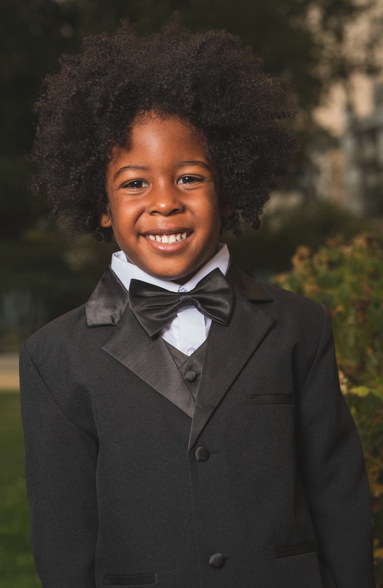 Peanut Butter Collection Kids' Bond 5-Piece Tuxedo, Alternate, color, Black