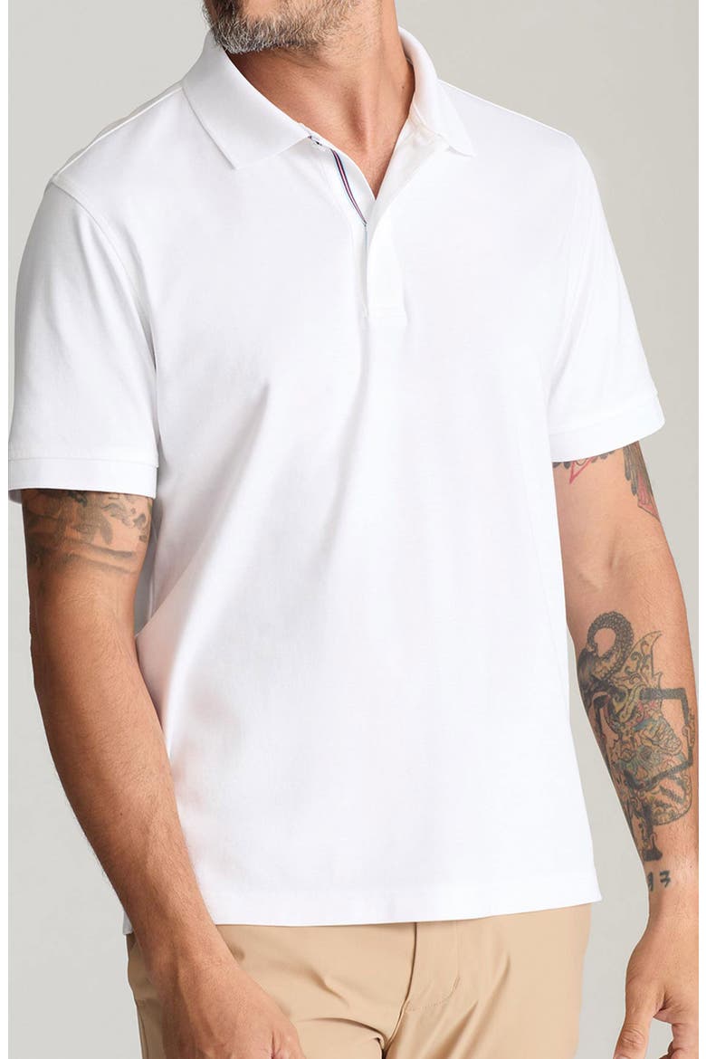 Damaschino Wrinkle Free Polo, Main, color, WHITE
