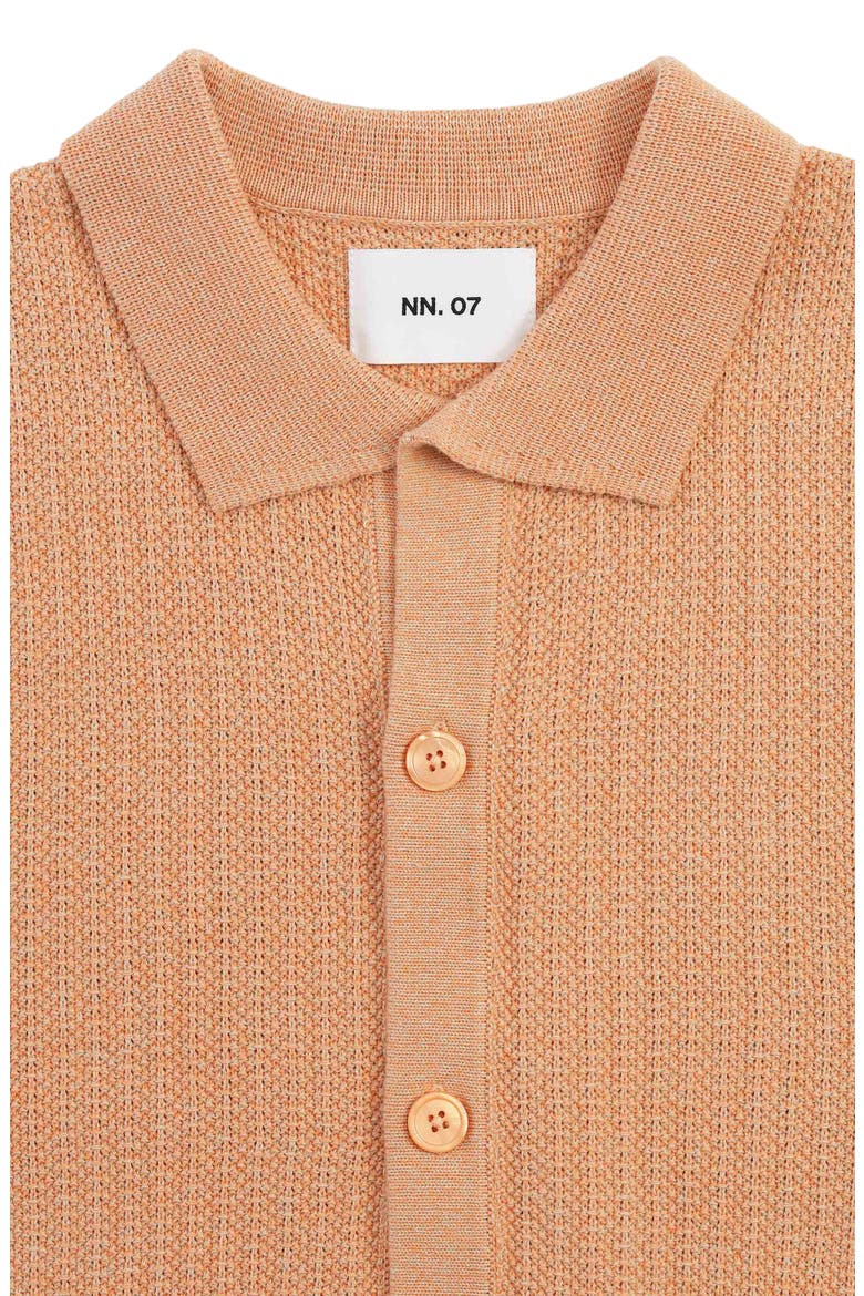Ares 60019 Short Sleeve Organic Cotton Cardigan, Alternate, color, CORALSHELL