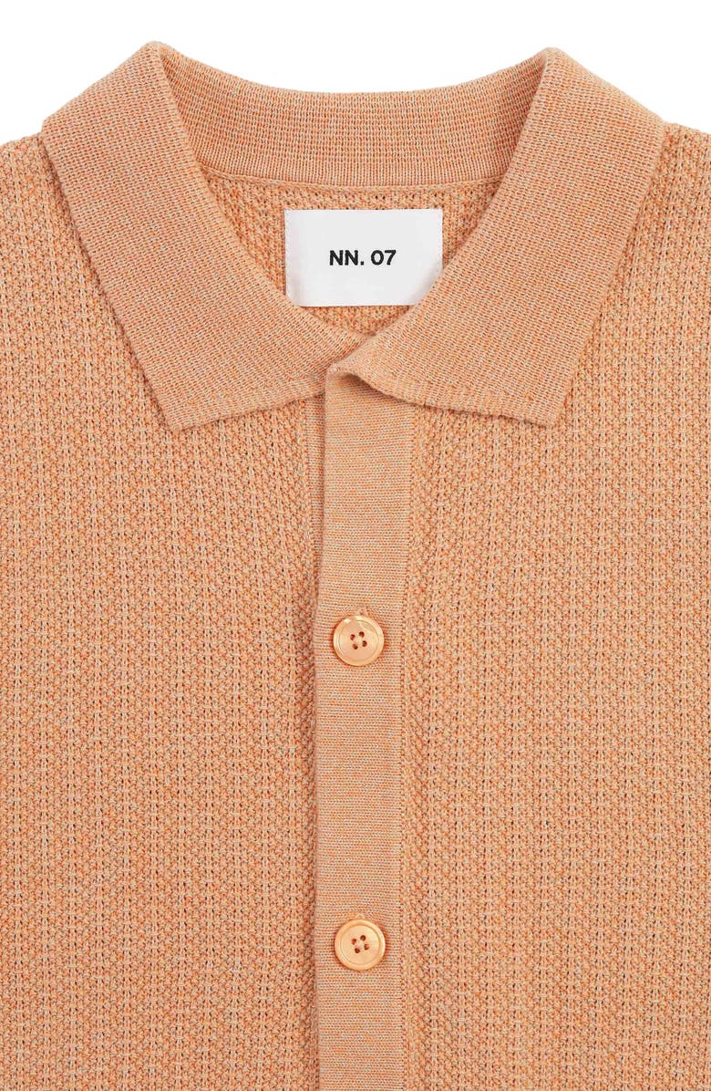 NN07 Ares 60019 Short Sleeve Organic Cotton Cardigan, Alternate, color, Coralshell
