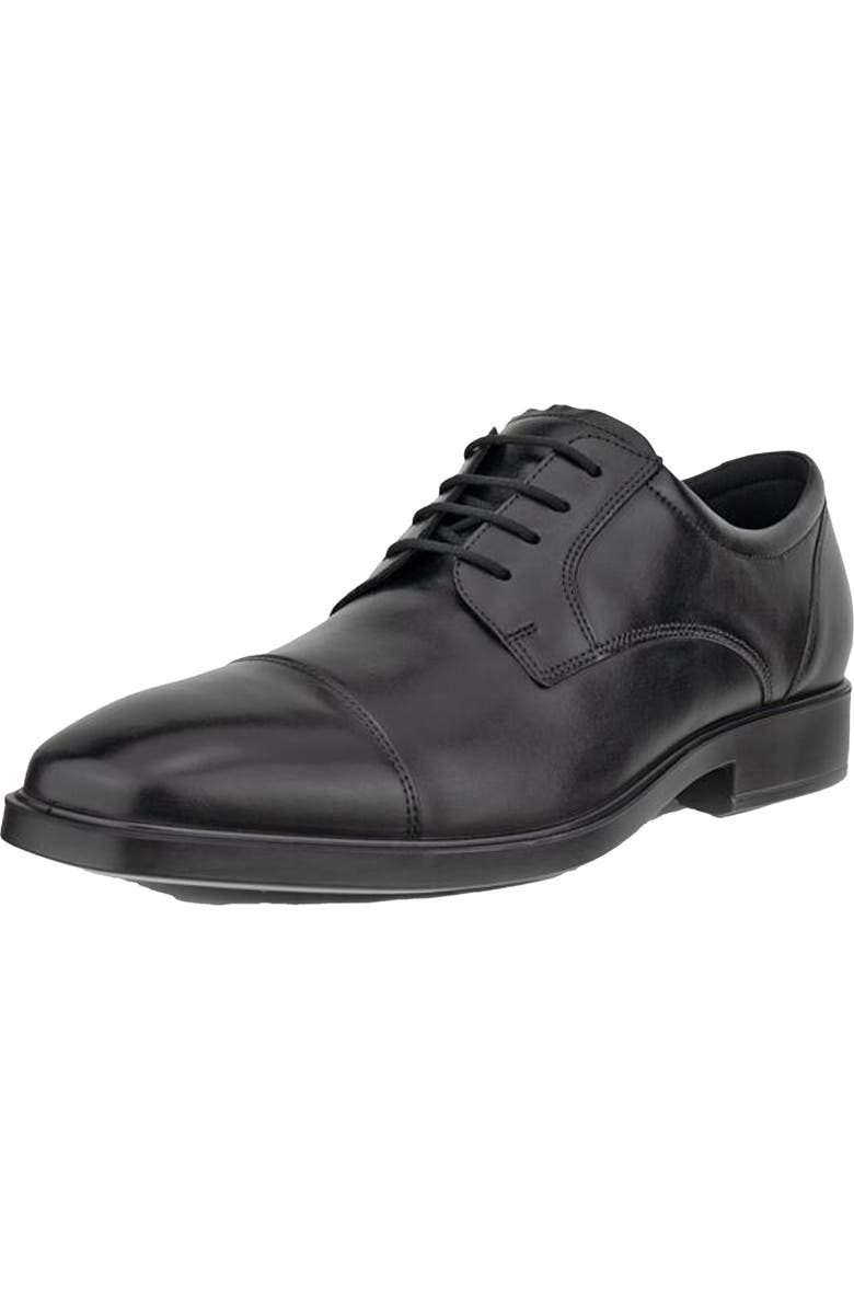 ECCO Metropole Milan Cap Toe Derby, Main, color, Black
