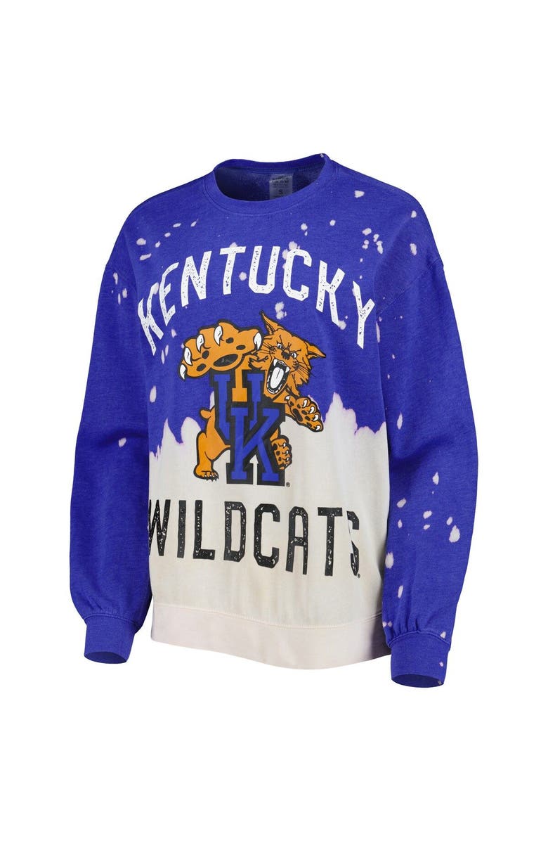 GAMEDAY COUTURE Women's Gameday Couture Royal Kentucky Wildcats Twice As Nice Faded Dip-Dye Pullover Long Sleeve Top, Alternate, color, Royal