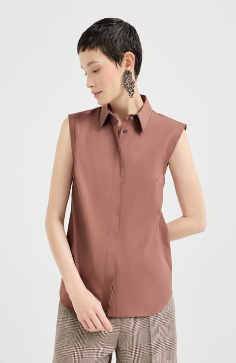 Stretch poplin shirt