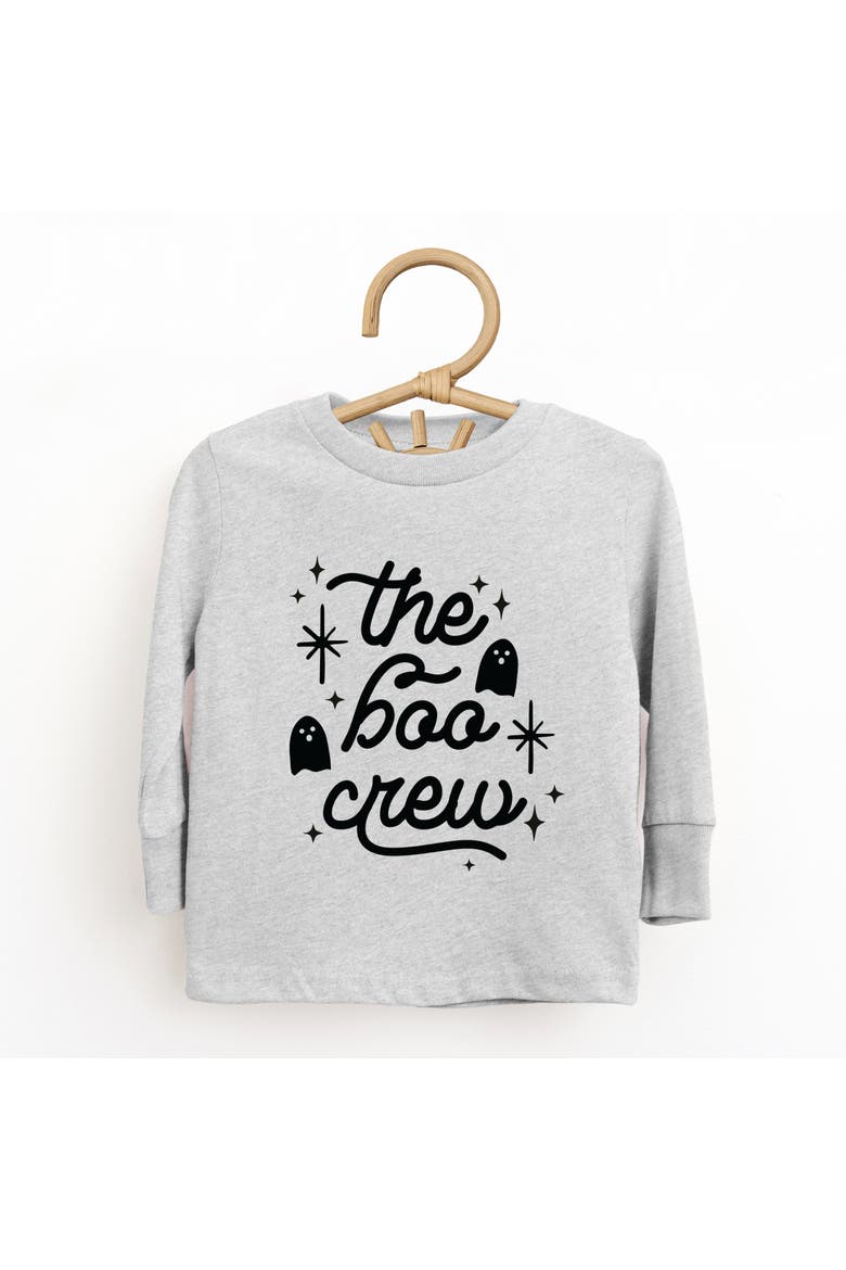 The Boo Crew Stars Toddler Long Sleeve Graphic Tee, Alternate, color, Heather Grey