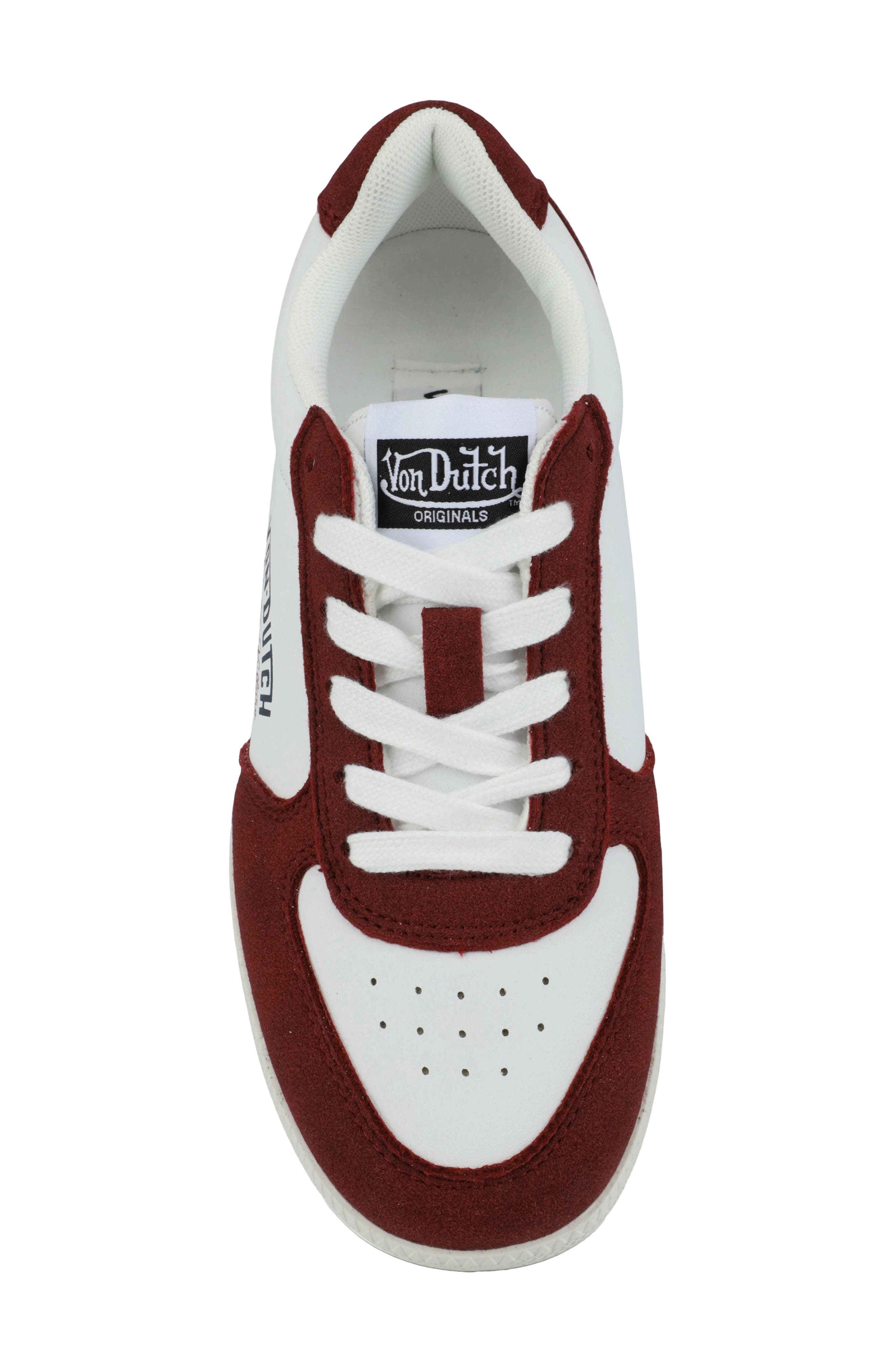 Varsity Sneaker, Alternate, color, WHITE/BURGANDY