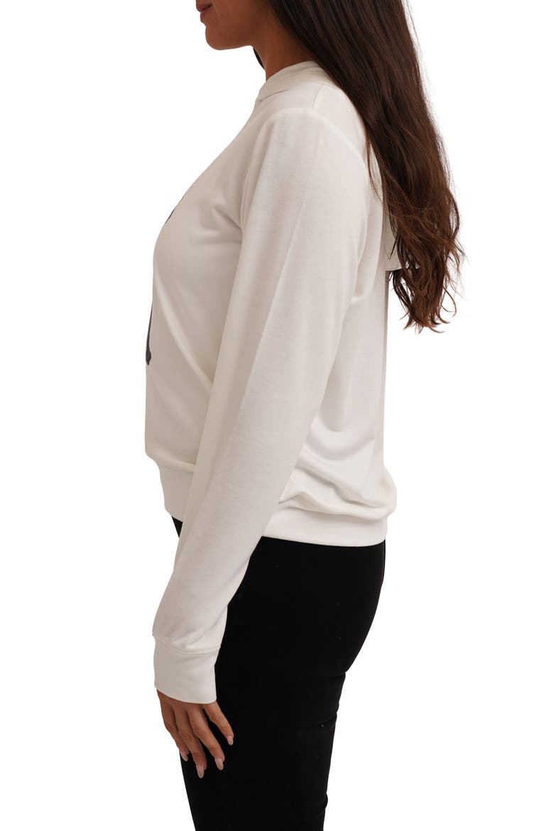 Fluffy Dog Graphic Hoodie, Alternate, color, BONE