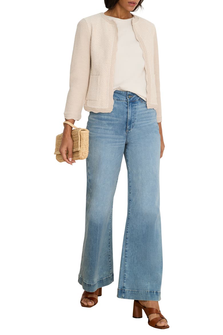 Chiffon Drift Mixed Media Top, Alternate, color, CLASSIC CREAM