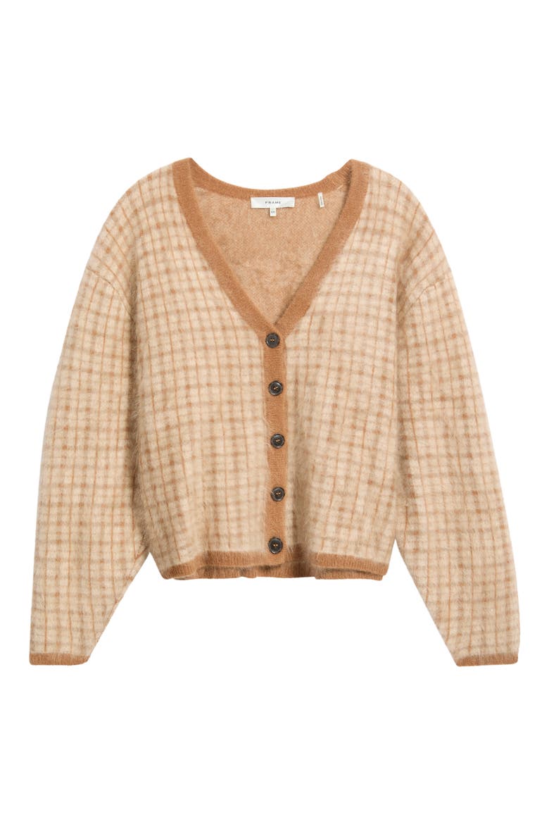 The Brushed Scholar Cardigan, Alternate, color, TAUPE MULTI PLAID