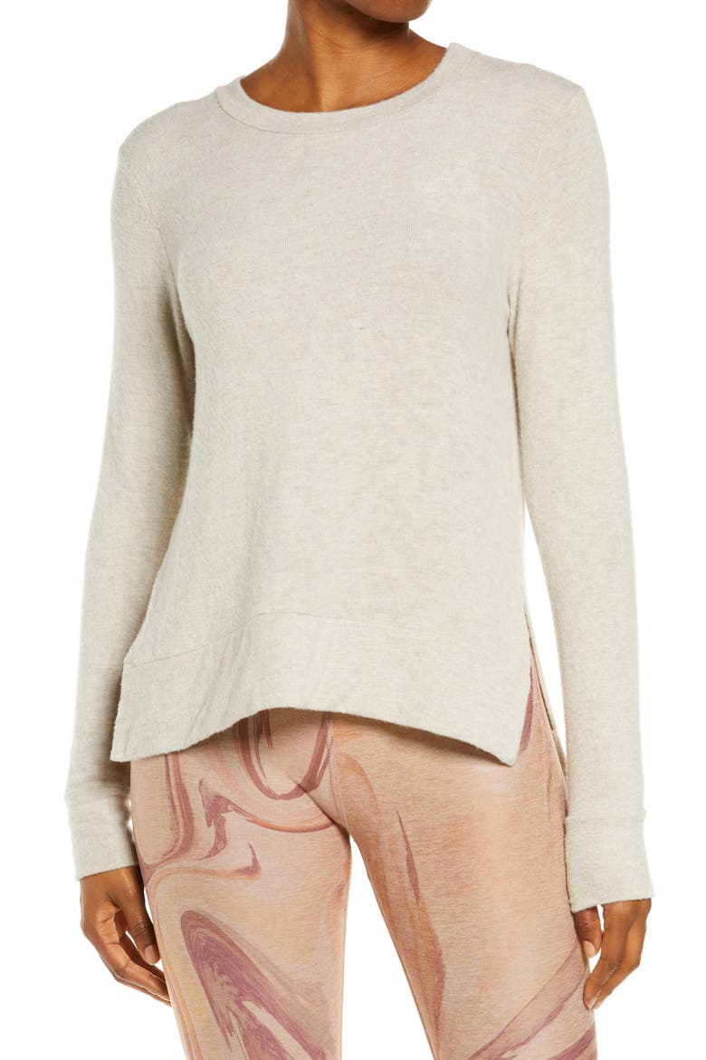 Side Slit Pullover, Main, color, OATMEAL