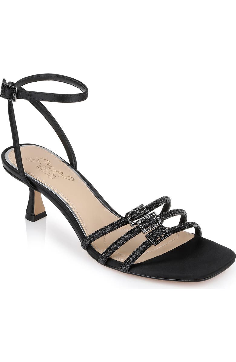Jewel Badgley Mischka Tesslynn Embellished Ankle Strap Sandal, Main, color,