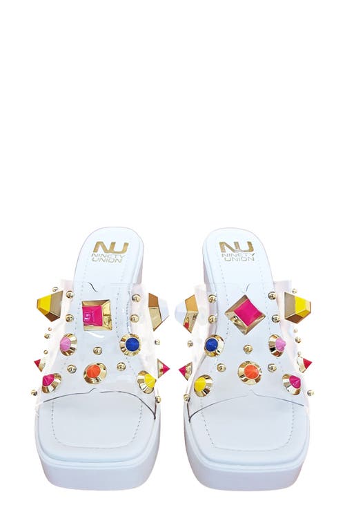 Ninety Union Palm Beach Wedge Sandal In White