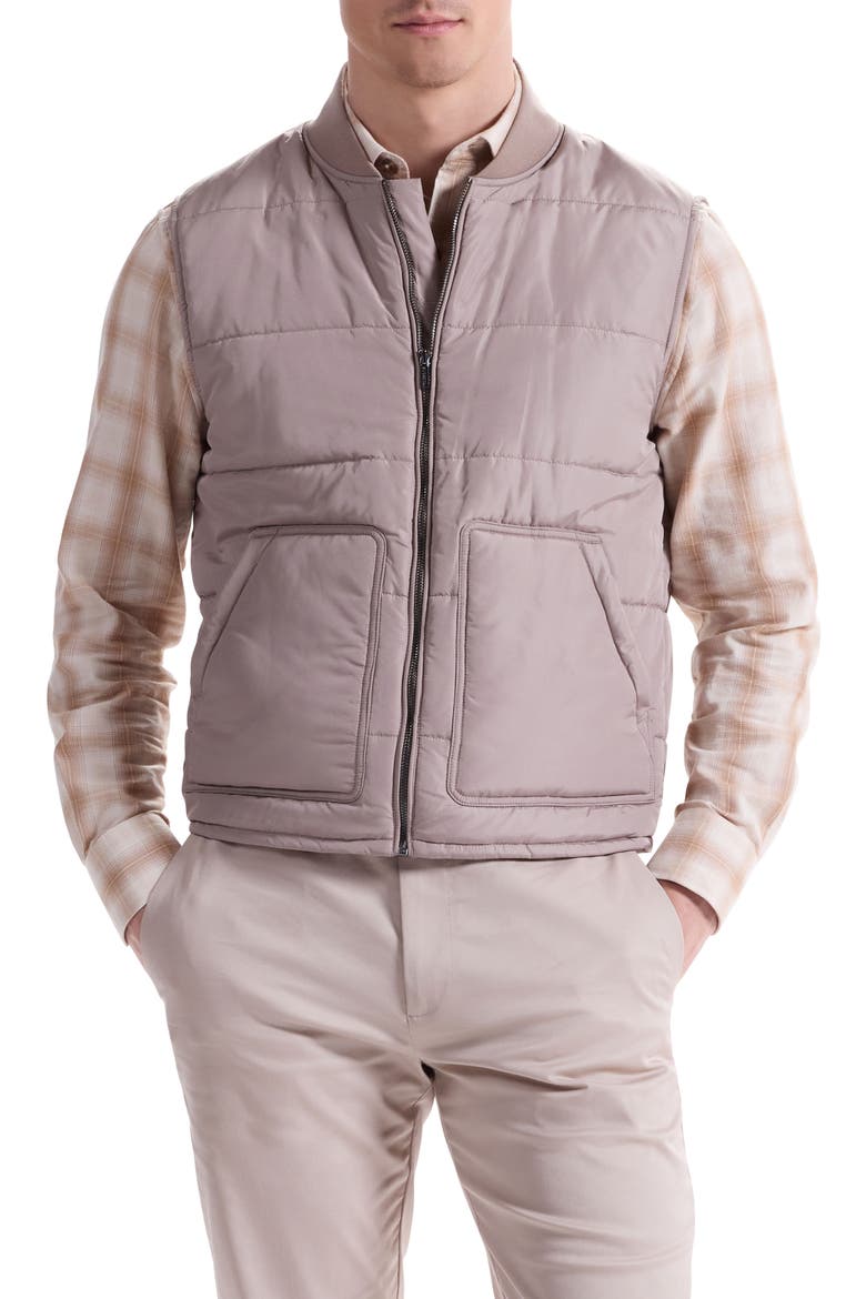 Tweed Jacket with Removable Quilted Vest, Alternate, color, WALNUT