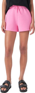 Grey Lab Tie Waist Scuba Knit Shorts
