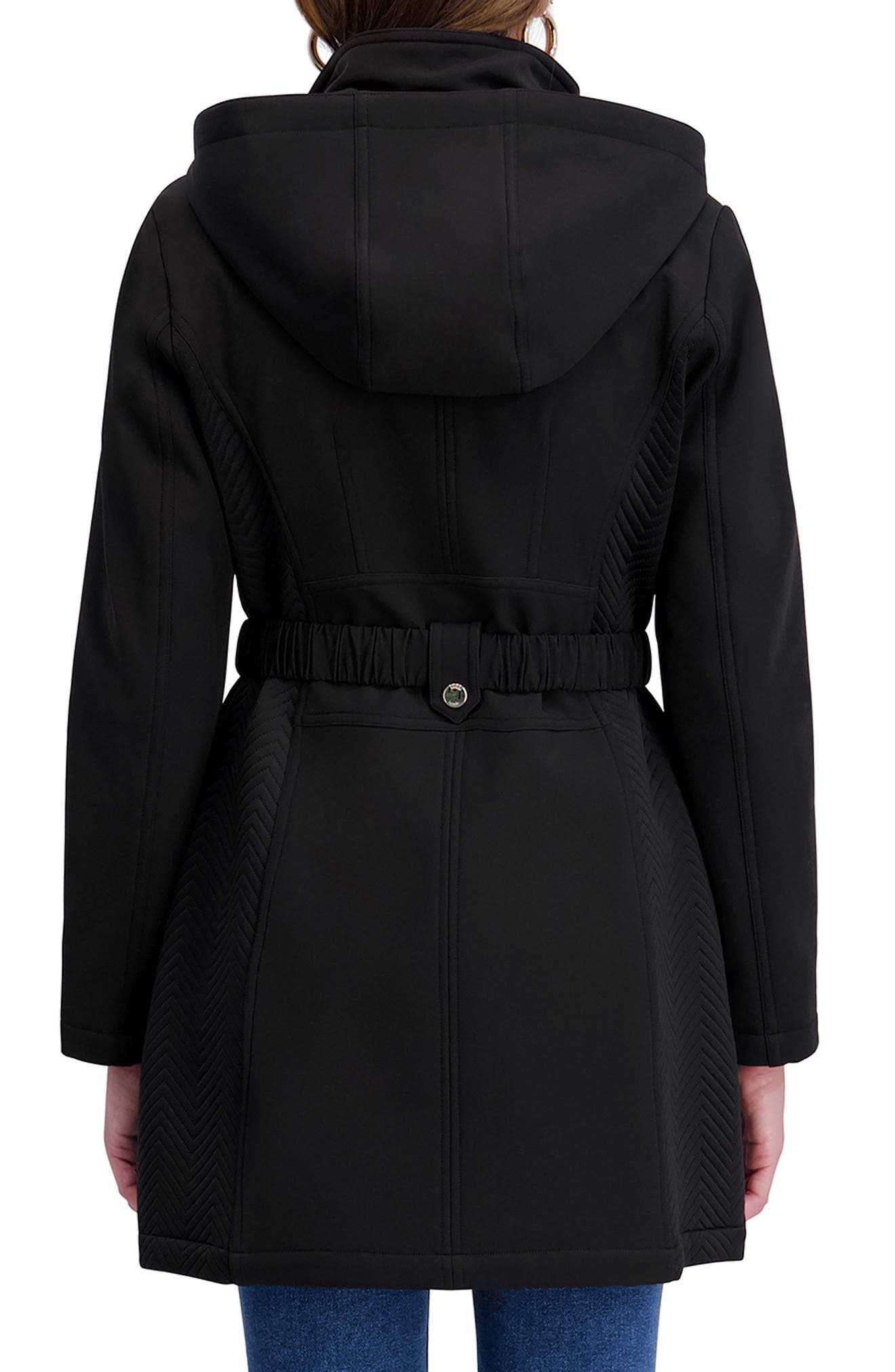 Soft Shelled Hooded Belted Zip-Up Coat - image 2