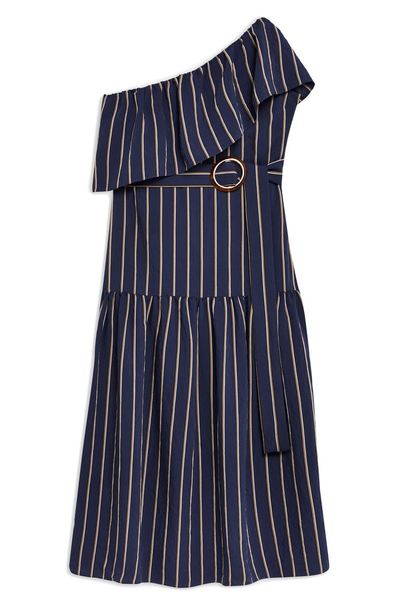 Topshop Sicily One-Shoulder Midi Dress, Alternate, color,