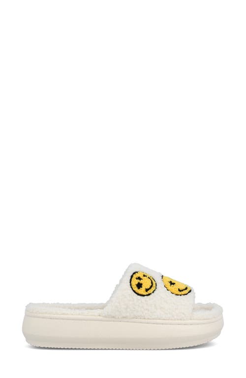 Mia Huggie Platform Sandal In Triple Yellow Smiles