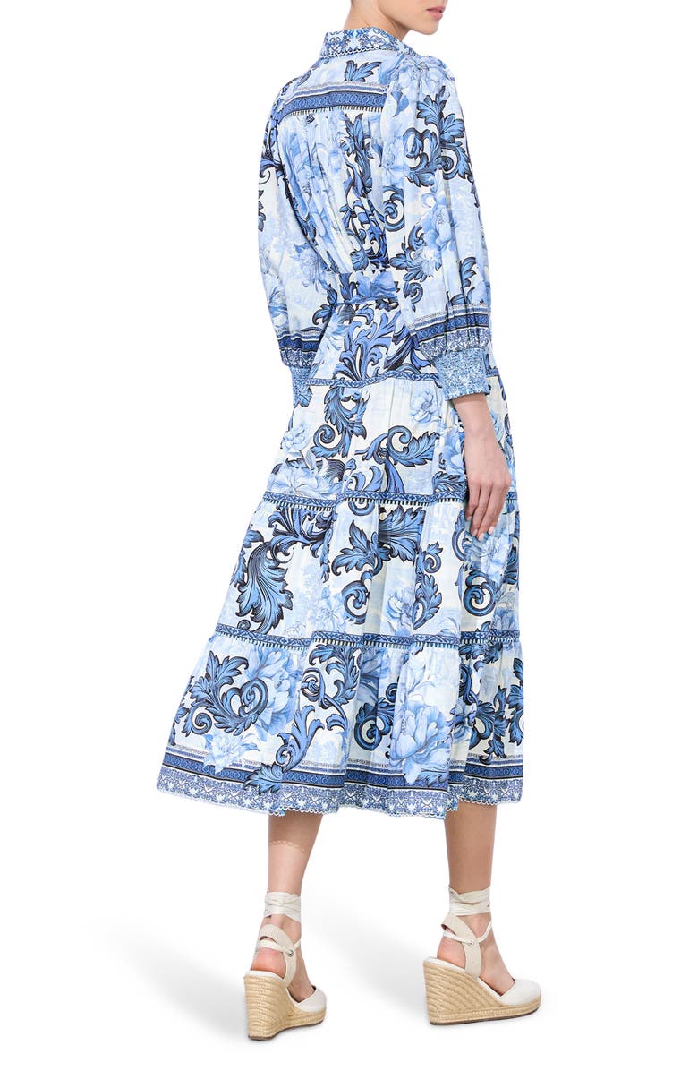 Alice + Olivia Geneva Print Belted Midi Shirtdress, Alternate, color, 