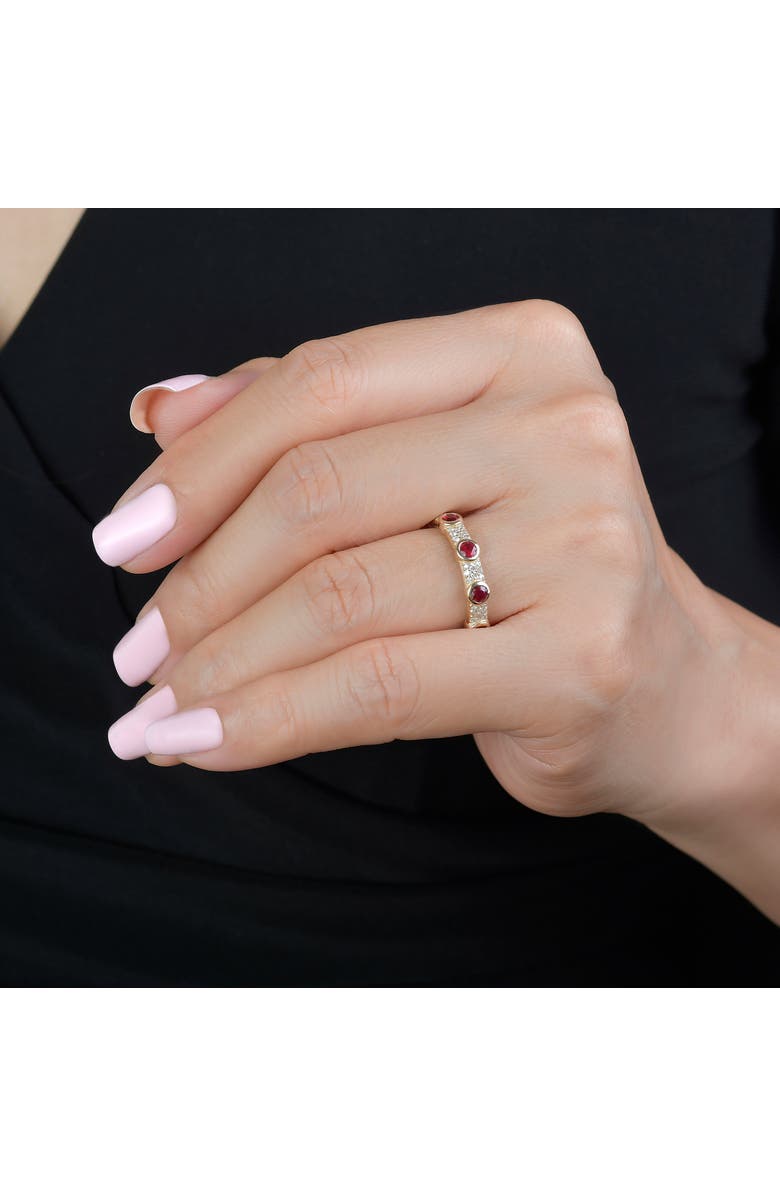 Lionheart 14K Gold Aurelia Ruby and Diamond Ring, Alternate, color, Gold