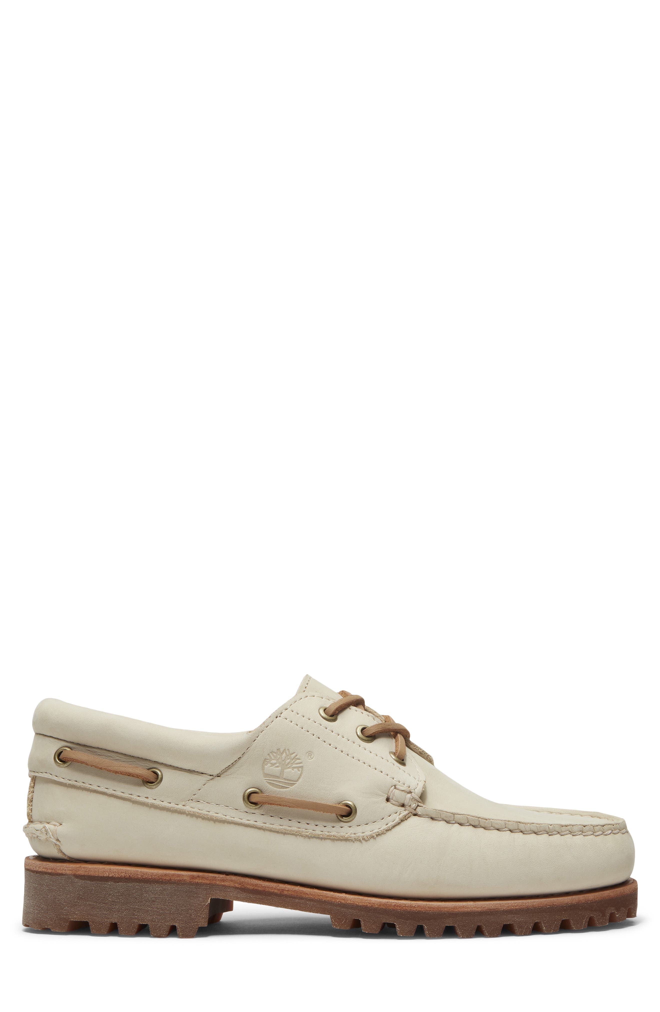 Authentic Boat Shoe, Alternate, color, LIGHT BEIGE NUBUCK