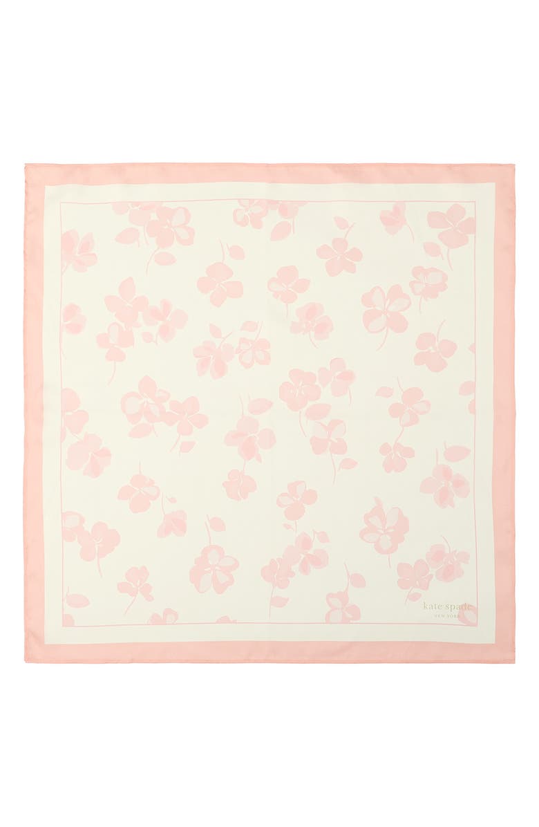 Kate Spade New York spring pansies silk bandana, Alternate, color, 