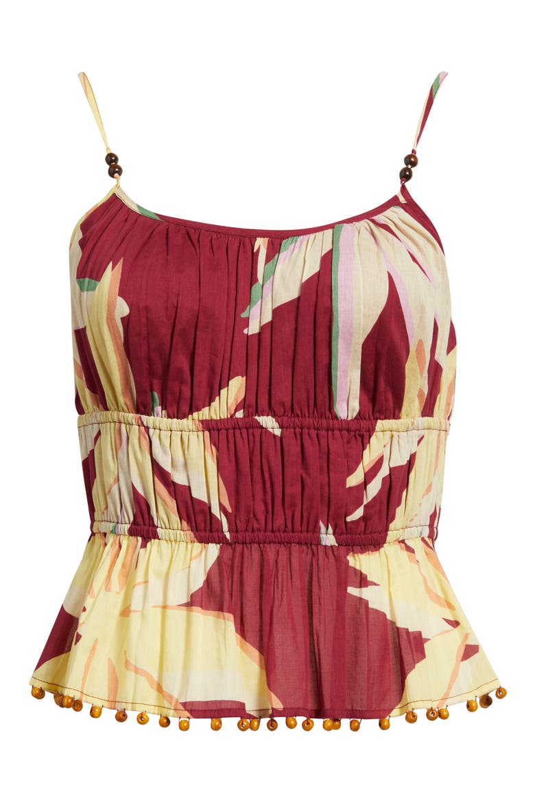 Theda Tiered Camisole, Alternate, color, RED PALMA
