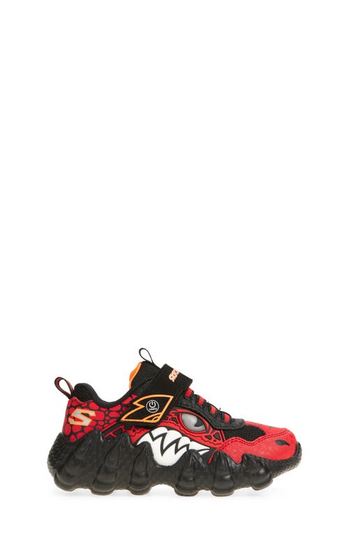 Skechers Kids' Skech-o-saurus Light-up Sneaker In Red/black