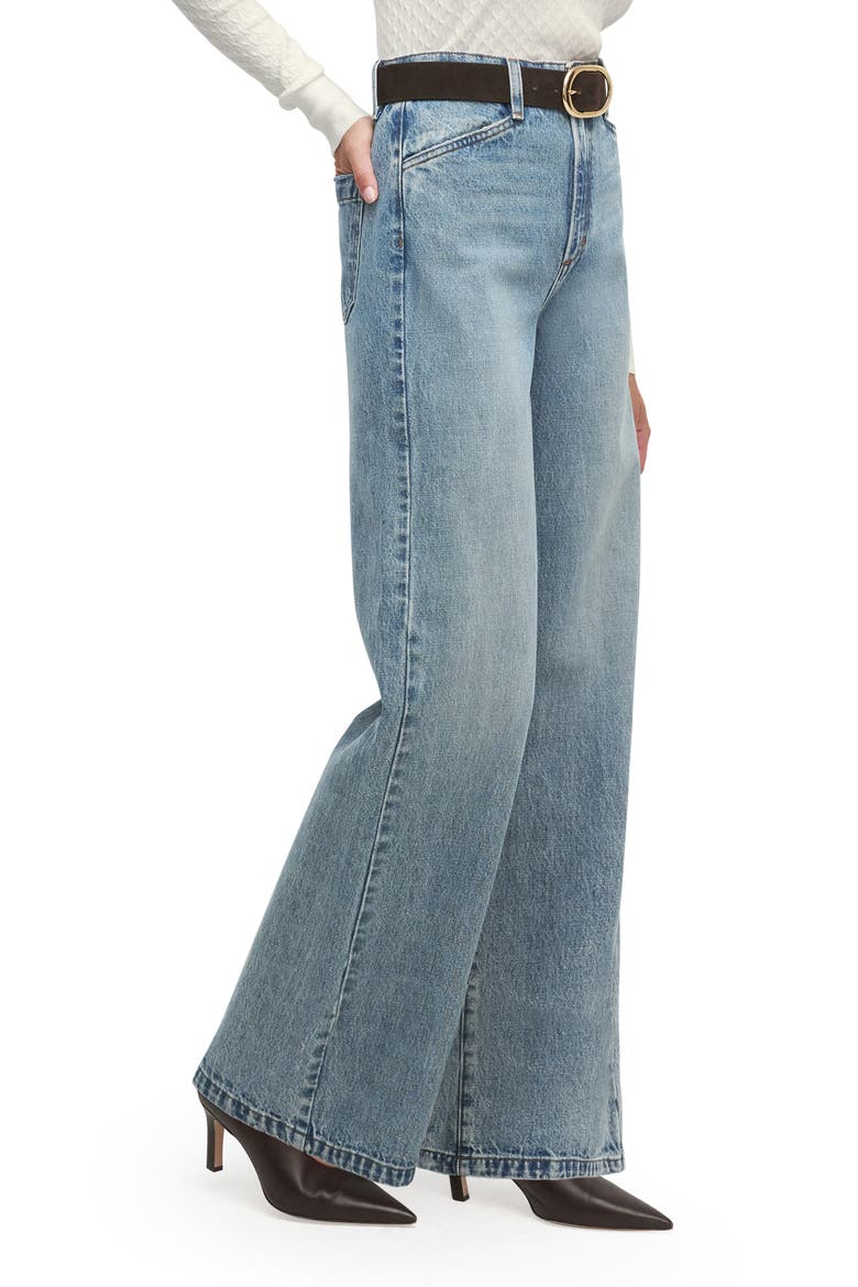 The Mischa Super High Waist Wide Leg Jeans, Alternate, color, DUBLIN