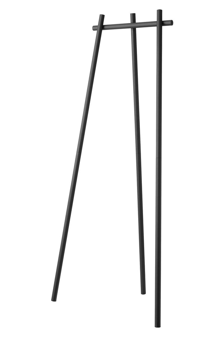 Tri-Post Coat Rack, Main, color, BLACK