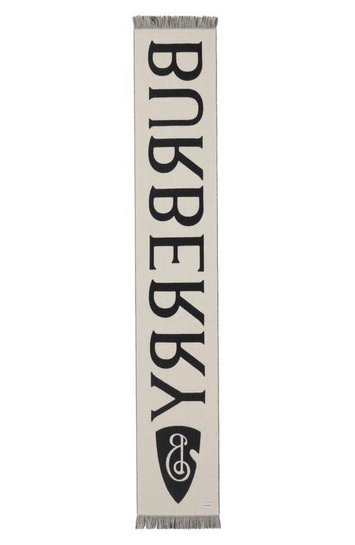 Burberry Reversible Logo Jacquard Wool Scarf