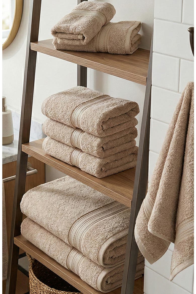 12-Piece Premium Cotton Towel Set, Alternate, color, TAUPE