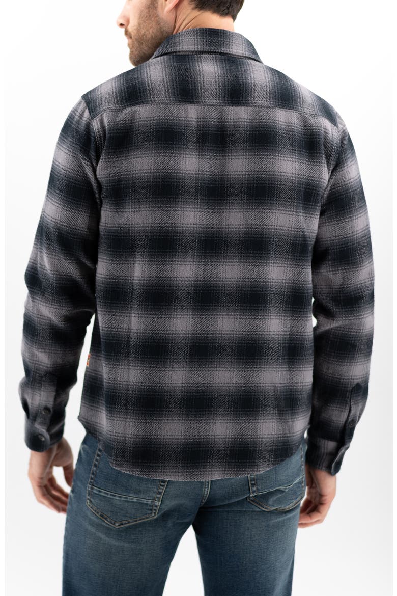 Plaid Cotton Flannel CPO Shirt Jacket, Alternate, color, CHARCOAL