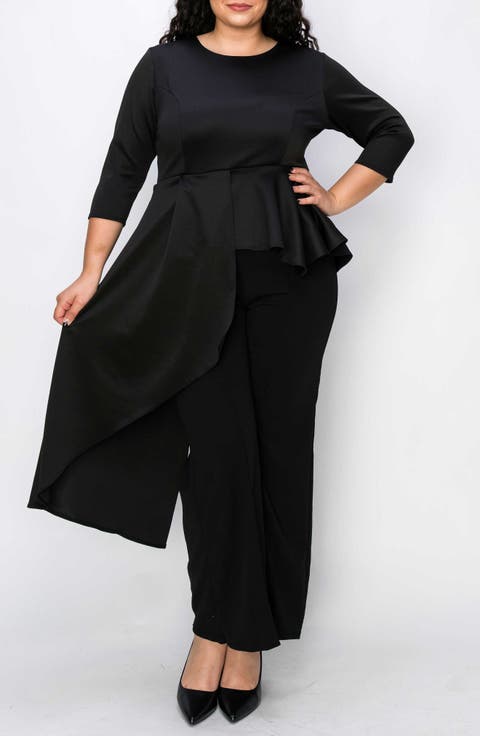 Sanctuary Asymmetric Peplum Top (Plus)