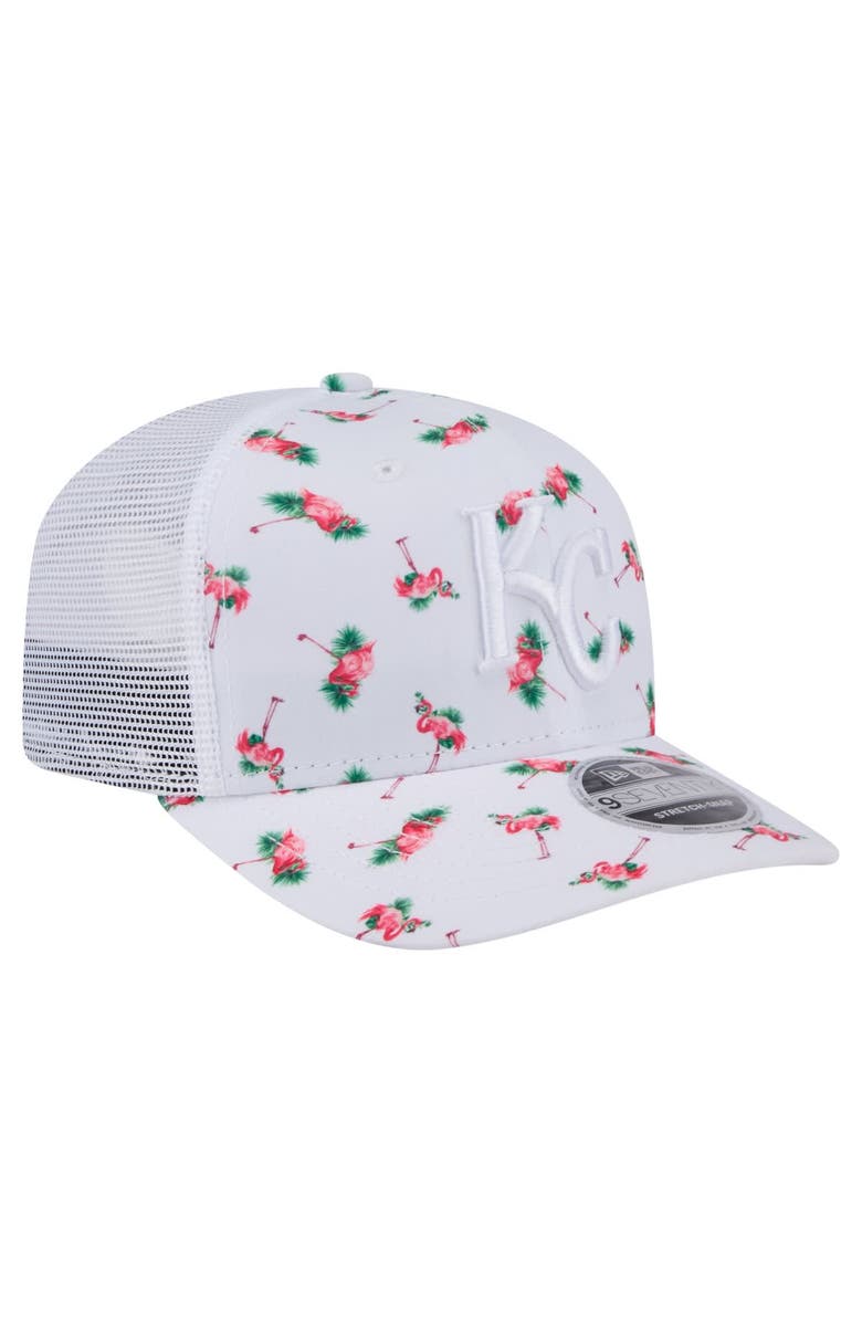 New Era Men's New Era  White Kansas City Royals Flamingo Mesh Back 9SEVENTY Stretch-Snap Hat, Alternate, color, 